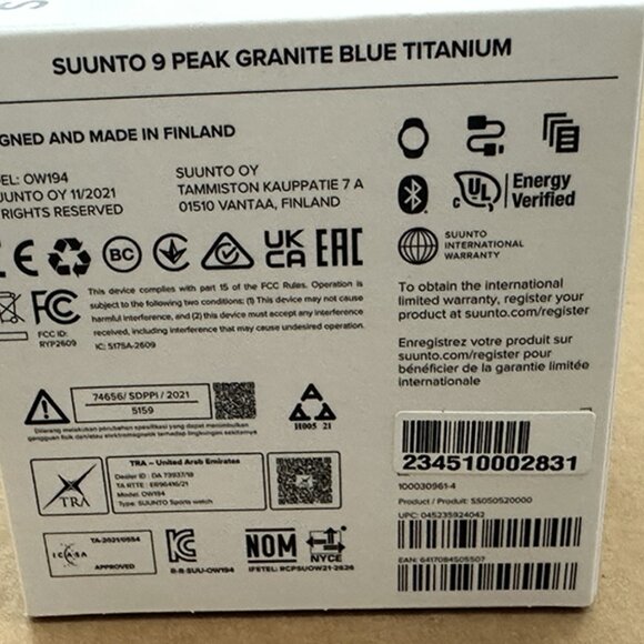 Suunto 9 Peak Granite Blue Titanium Watch - Picture 8 of 9